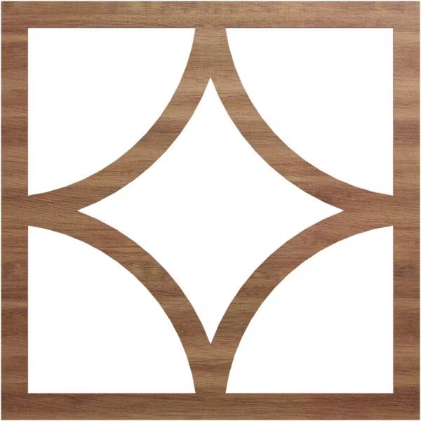 Statesman Wood Fretwork Pierced Ceiling Medallion, Walnut, 26